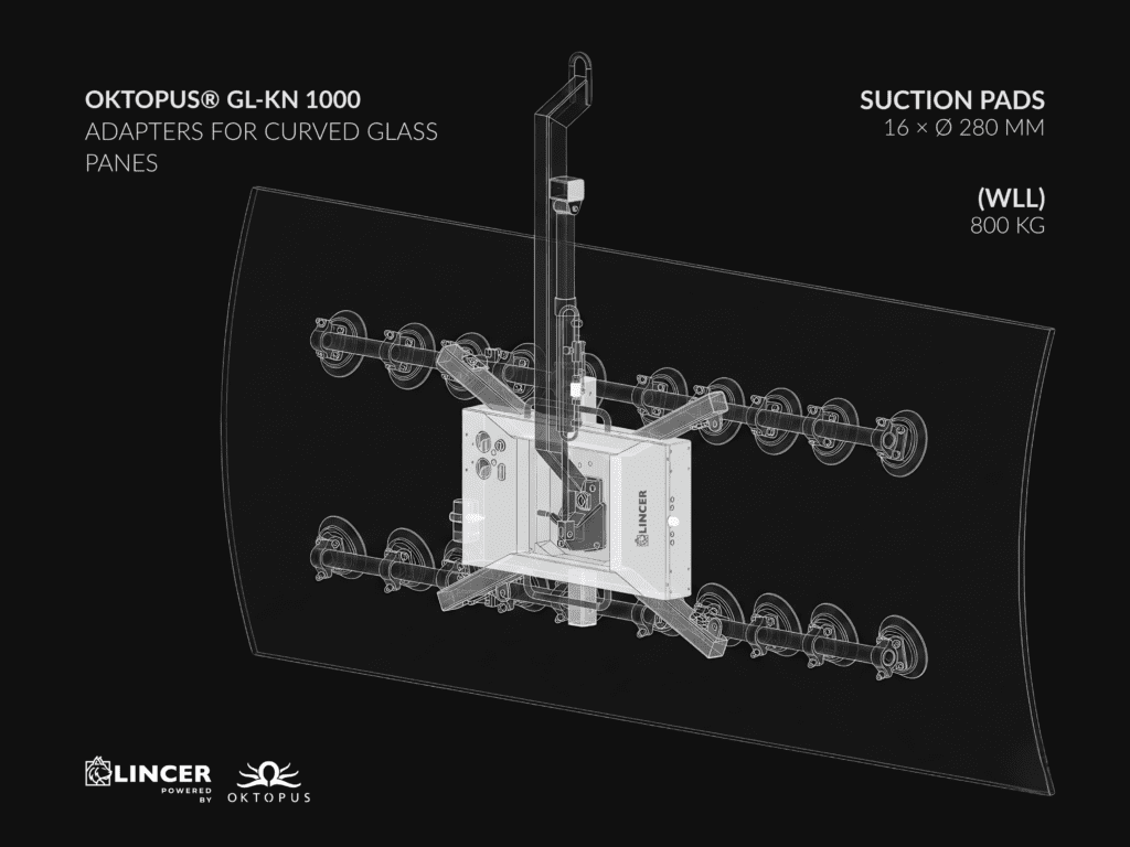 OKTOPUS GL-KN 1000 curved glass adapter — lifting equipment parts Australia