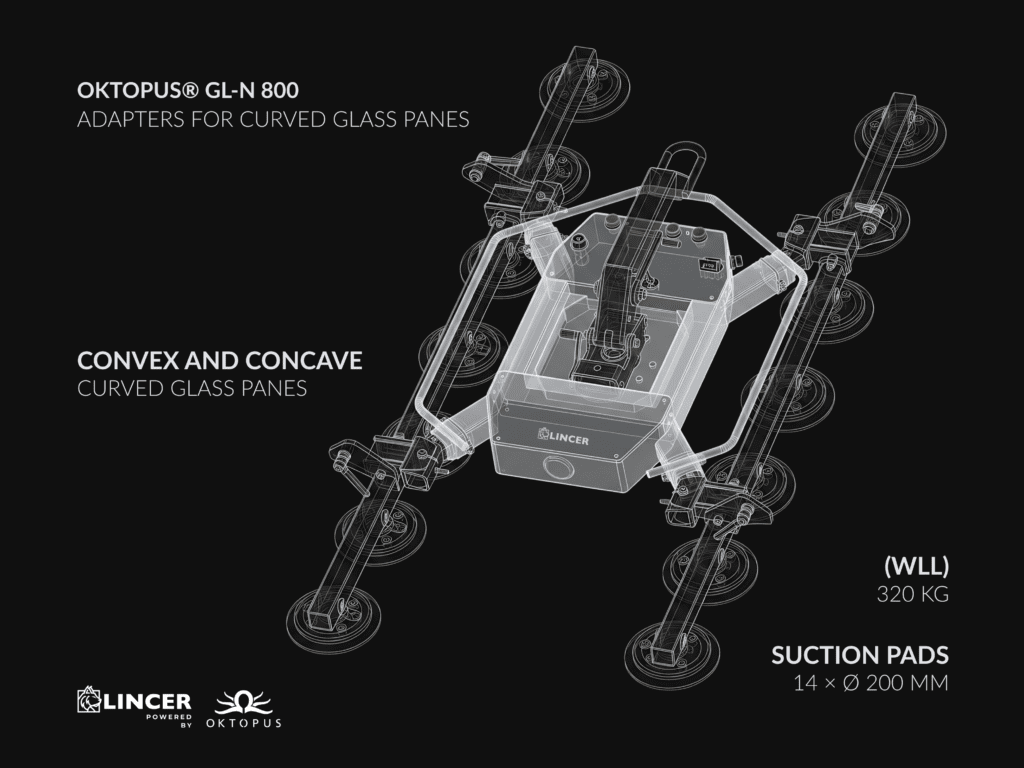 OKTOPUS GL-N 800 curved glass adapter — vacuum lifter spare parts